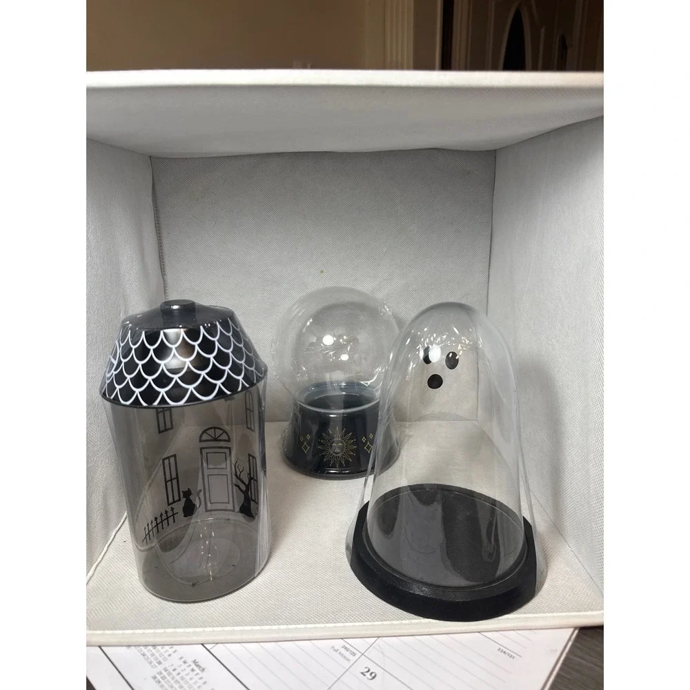 Target Bullseye Halloween Novelty Container, Ghost, Haunted House set of 3